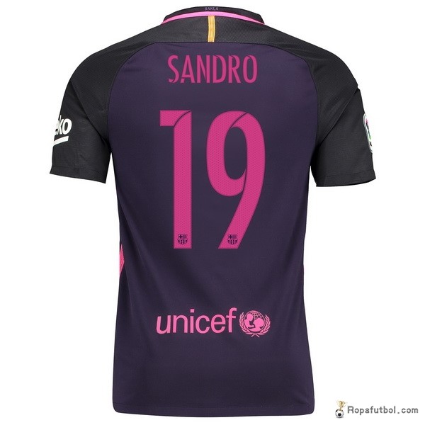 Camiseta Barcelona Replica Segunda Ropa Sandro 2016/17 Purpura